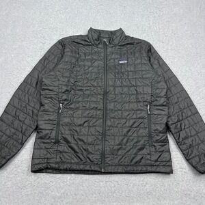 Patagonia Nano Puff Jacket Men's XXL Black Full Zip Insulated Puffer Coat 84212